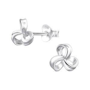 Chic Sterling Silver Bow Knot Earrings